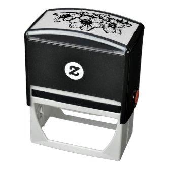 Hand drawn bloom self-inking stamp