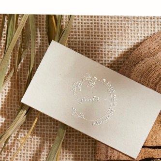 Hand-drawn Botanical Custom Handmade with Love Embosser