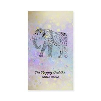 *~* Hand Drawn Elephant Gold Glitter Buddha Pink