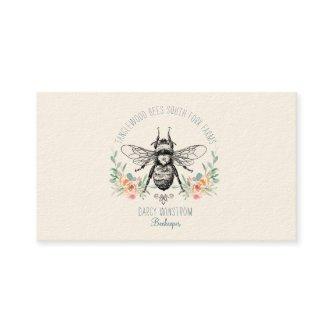 Hand Drawn Honey Bee Beekeeper Apiary Floral