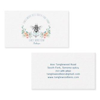 Hand Drawn Honey Bee Beekeeper Apiary Floral