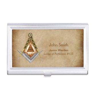 Hand Drawn Square and Compass With All Seeing Eye Case For