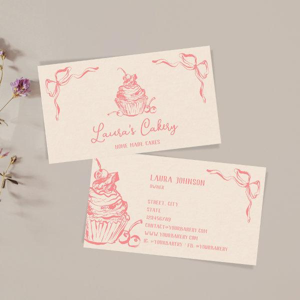 Hand Drawn Sweet Cupcake Bakery Pastry Chef