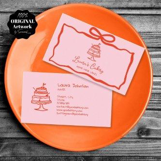 Hand Drawn Whimsical Cakes Pastry Bakery Logo