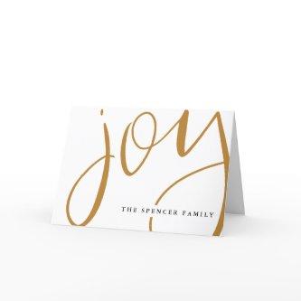Hand Lettered Joy Card