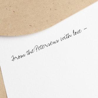 Hand Lettered Signature | Your Custom Text Rubber Stamp
