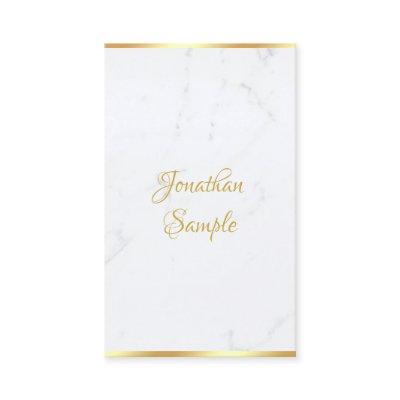 Hand Script Elegant Classy Marble Gold Template