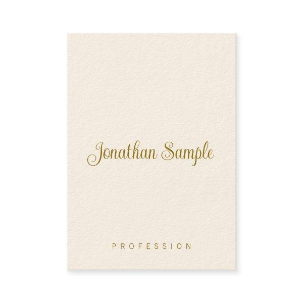 Hand Script Gold Text Modern Vertical Template