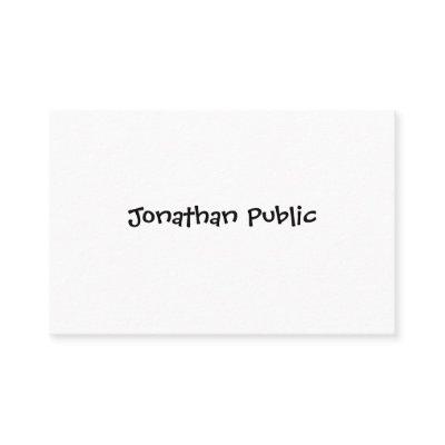 Hand Script Minimalistic Modern Simple Template