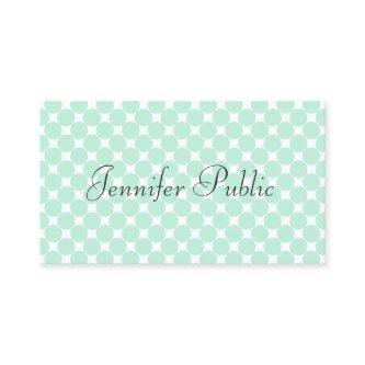 Hand Script Modern Elegant Mint Green Template