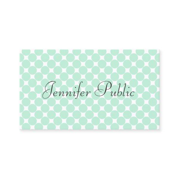 Hand Script Modern Elegant Mint Green Template