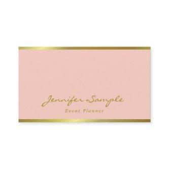 Hand Script Pink Gold Modern Elegant Event Planner