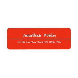 Hand Script Red Christmas Template Return Address Label