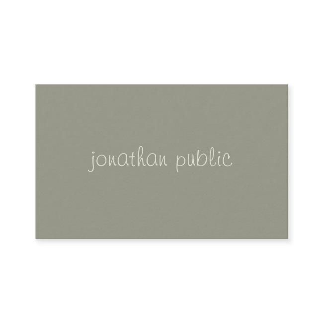 Hand Script Simple Modish Elegant Green Template