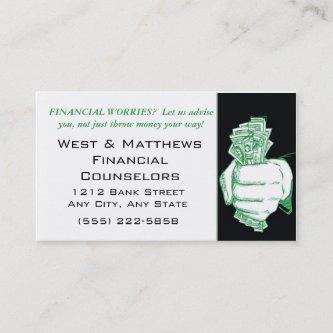 Hand with Cash Financial
