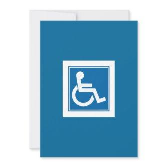Handicap Sign Invitation