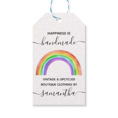 Handmade Colorful Rainbow Editable Text Gift Tags