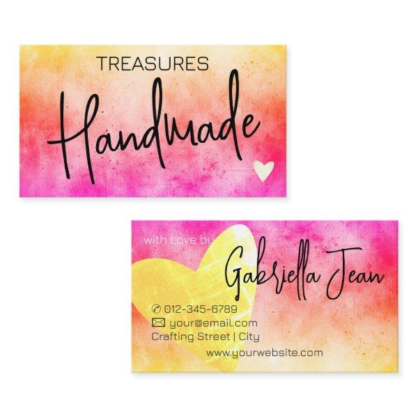 Handmade Crafts Calligraphy Rainbow Distressed