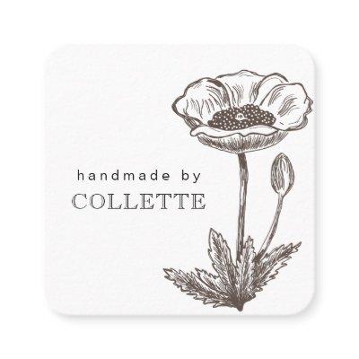 Handmade Flower Logo Square
