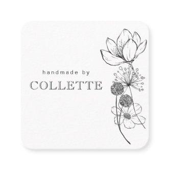 Handmade Flower Logo  Square