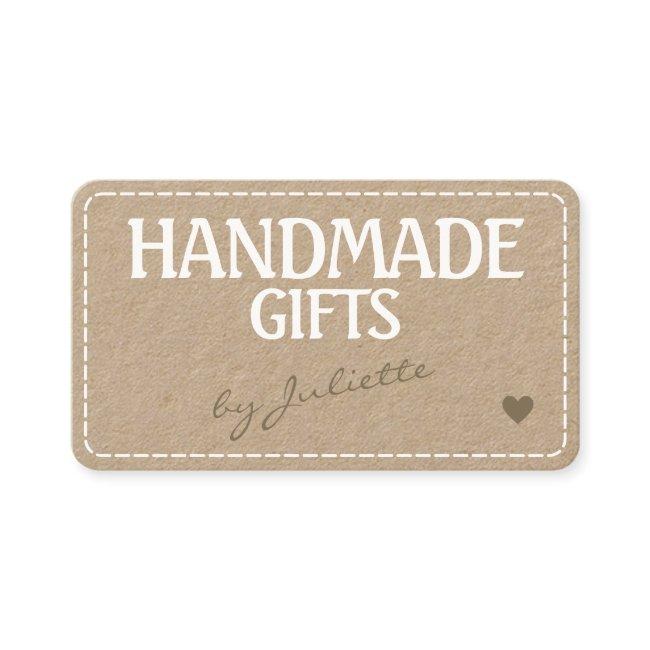Handmade Gifts Rustic Kraft Paper Sewing Stitches