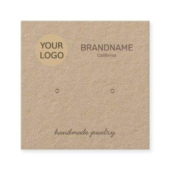 Handmade Jewelry Earrings Studs Display Card Logo