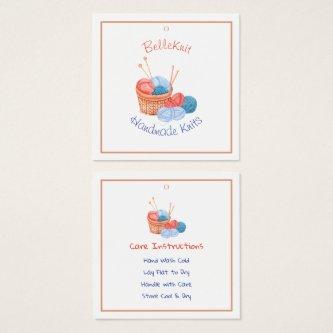 Handmade Knit Care Label & Hang Tag