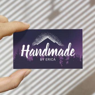 Handmade Products Mountain Logo Elegant Purple
