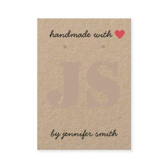Handmade with Heart Earrings Display Card Holder