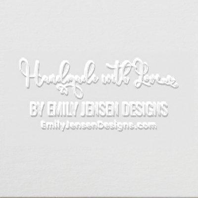 Handmade With Love #2 Business Name Website URL Embosser