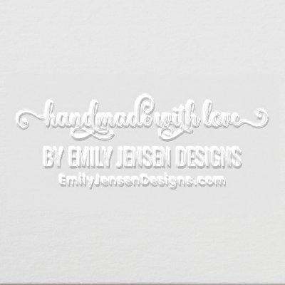 Handmade With Love #3 Business Name Website URL Embosser