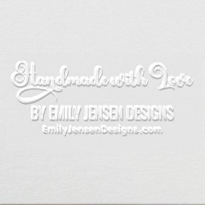Handmade With Love #4 Business Name Website URL Embosser