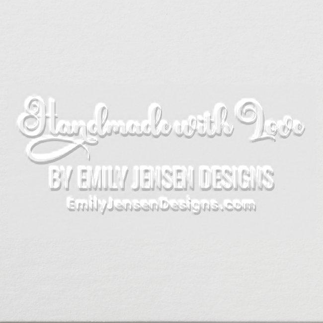 Handmade With Love #4 Business Name Website URL Embosser