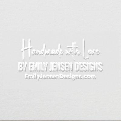 Handmade With Love #6 Business Name Website URL Embosser
