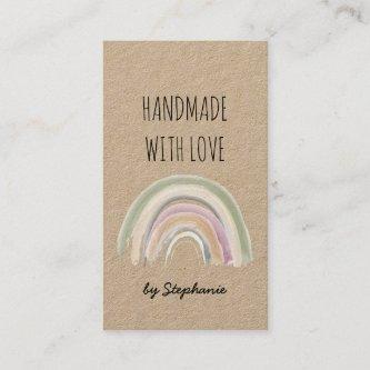 Handmade with Love Boho Rainbow Kraft Paper Rustic