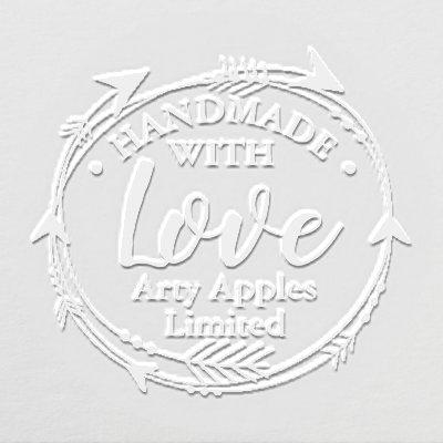 handmade with love business fancy envelope embosser