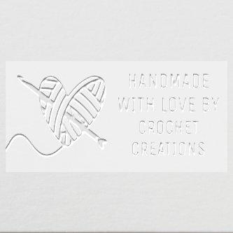 Handmade With Love Crochet Yarn Business Name Embosser