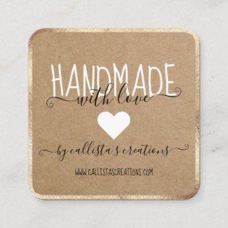 Handmade With Love Etsy Home Crafter Art Fair Gold Square
