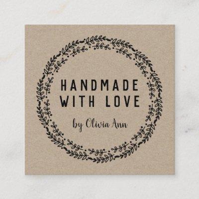 Handmade with Love Kraft Etsy Home Crafter  Square