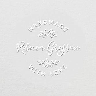 Handmade With Love | Rustic Heart & Leaves Wreath Embosser