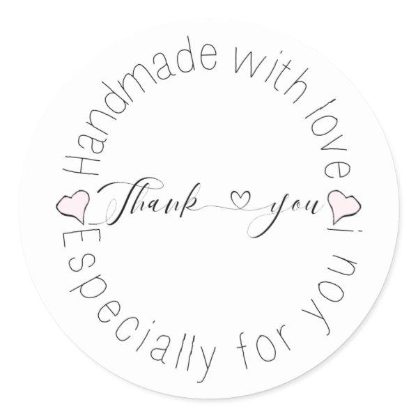 Handmade with love sticker, Business Sticker