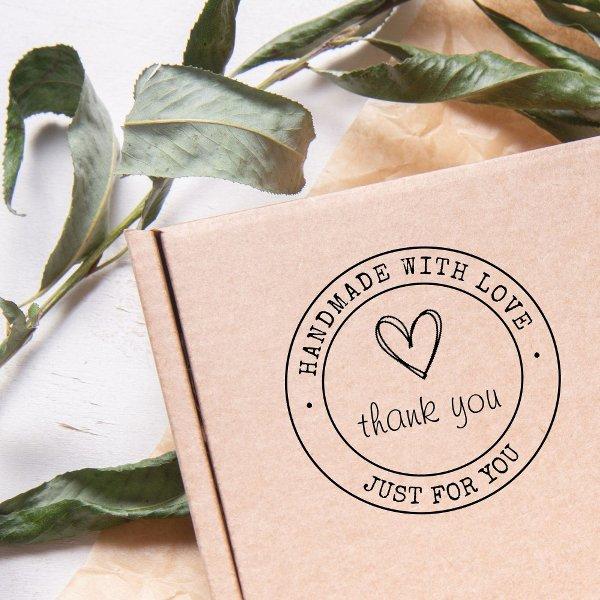 Handmade With Love Thank You Product Stamp