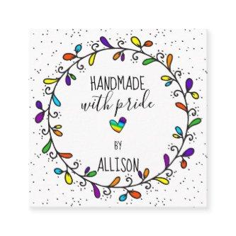 Handmade With Pride Rainbow 2-Sided Hang Tags