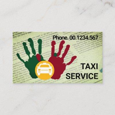Hands Hailing Calling Taxi Service Ride Share