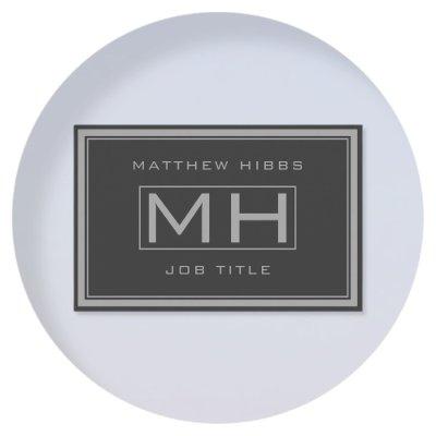 Handsome Grey & Dark Grey Professional (info back)