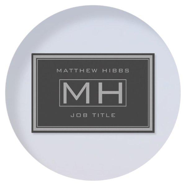 Handsome Grey & Dark Grey Professional (info back)