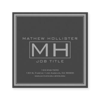 Handsome Grey & Dark Grey Professional Square