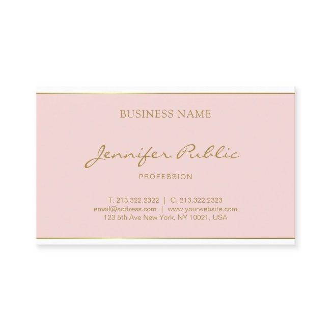 Handwriting Gold Name Text Blush Pink Template