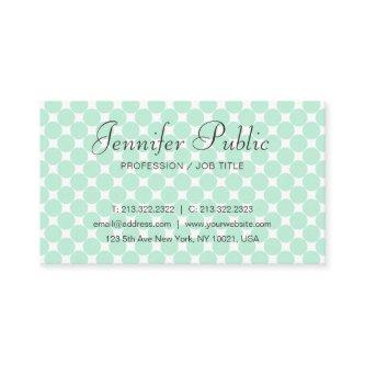 Handwriting Modern Elegant Mint Green White Busine
