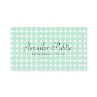 Handwriting Modern Template Elegant Mint Green Bus